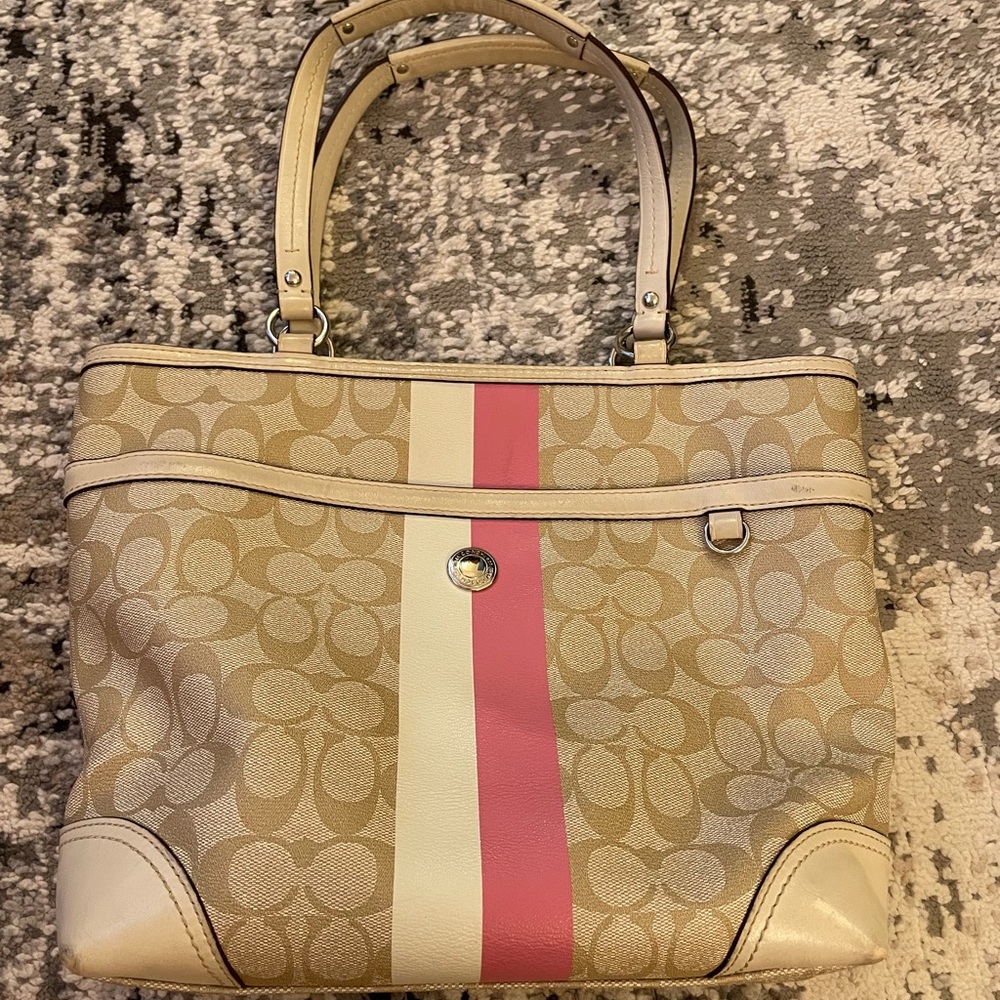 Used Coach handle Tote bag